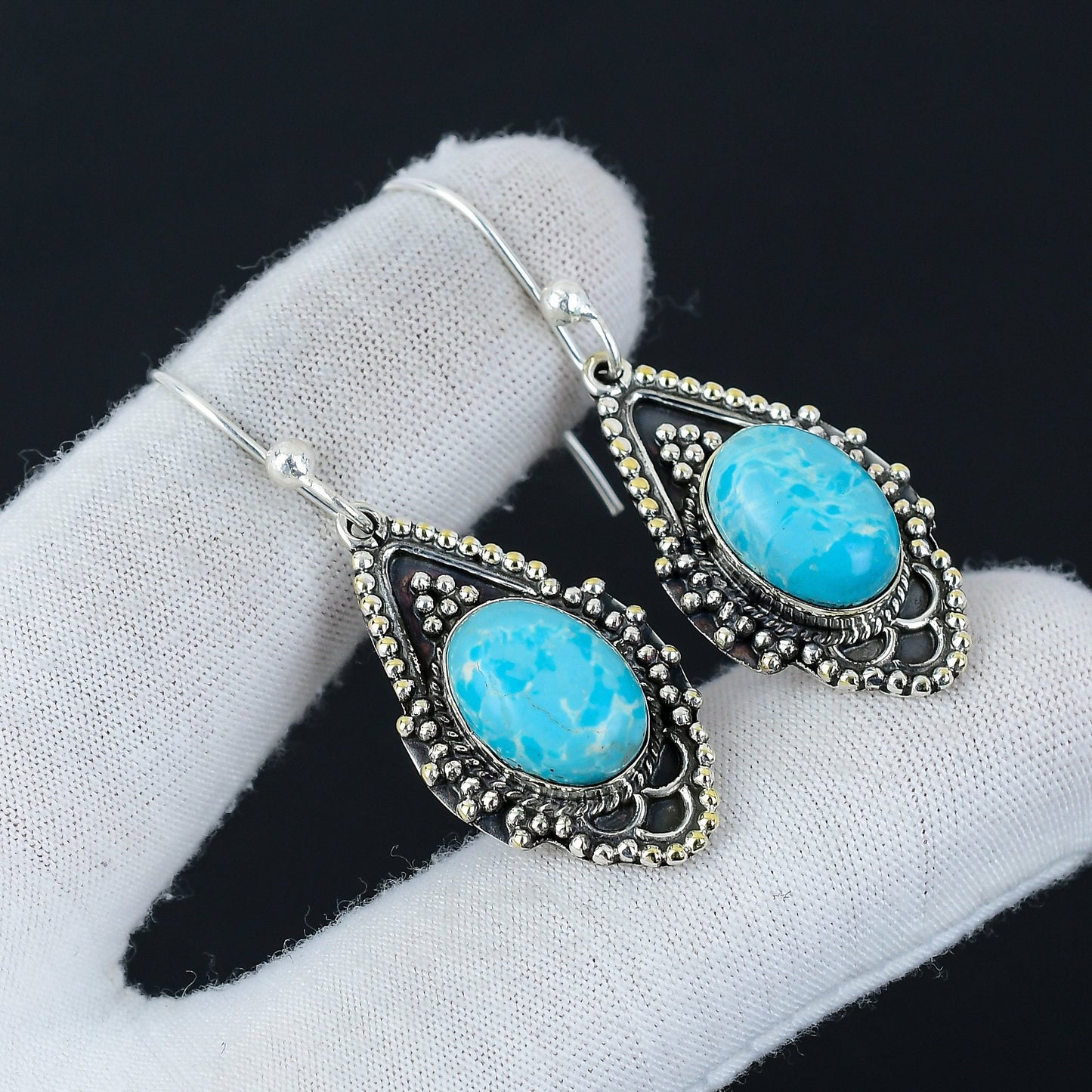 Black Onyx Dangle Earrings