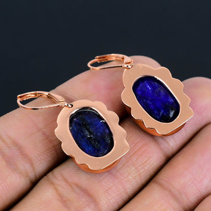 Blue Sapphire Gemstone Earrings
