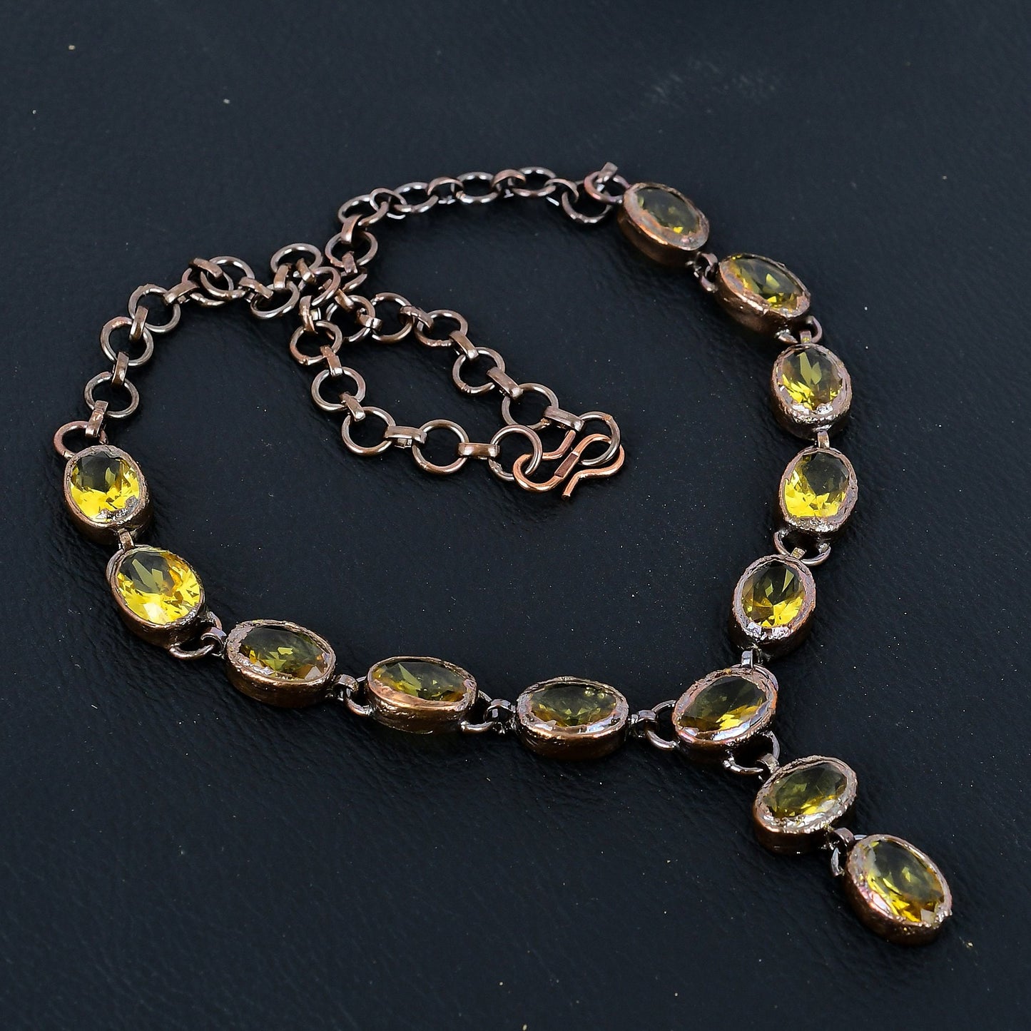 Yellow Citrine Gemstone Necklace