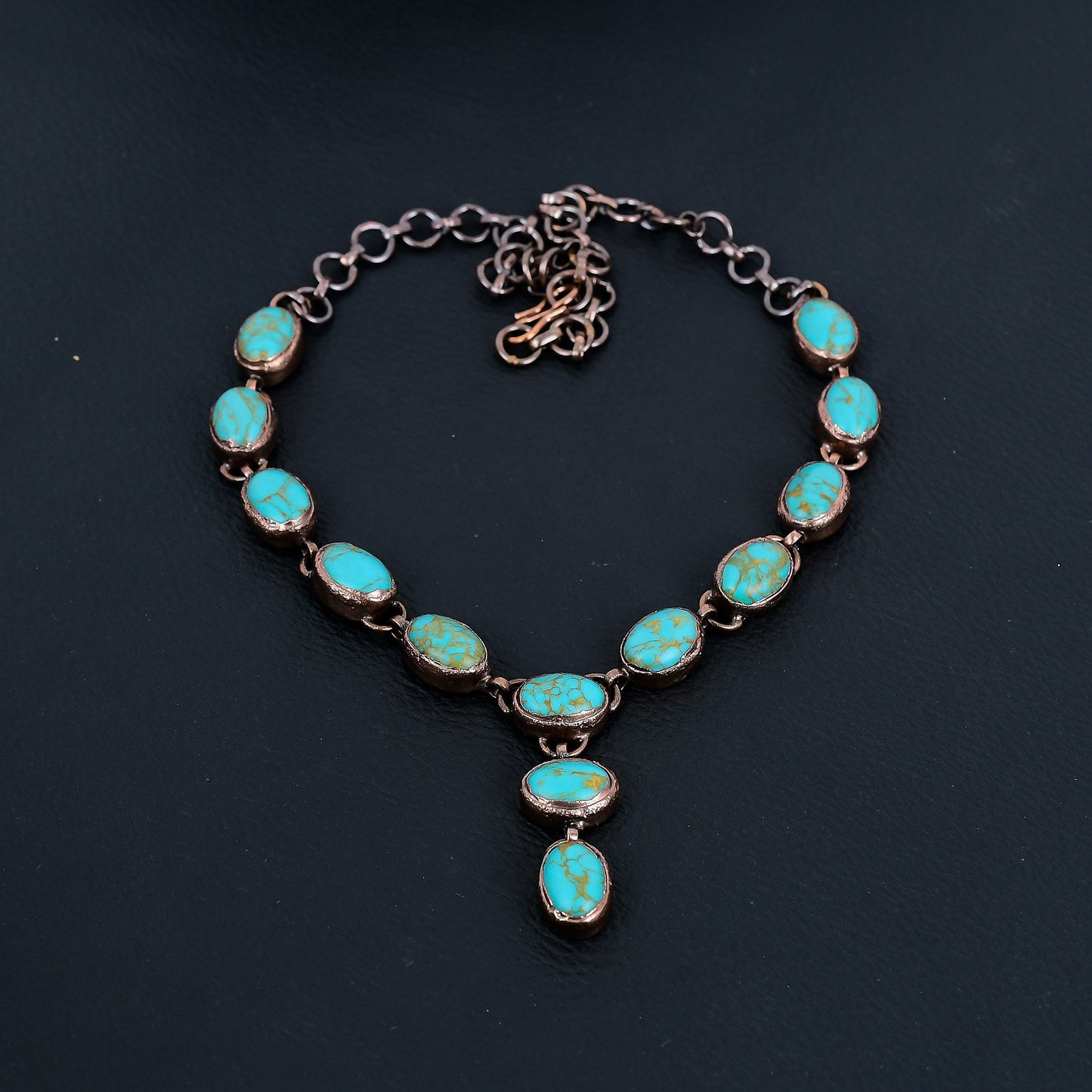 Turquoise Gemstone Copper Necklace