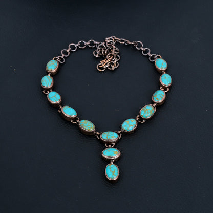 Turquoise Gemstone Copper Necklace