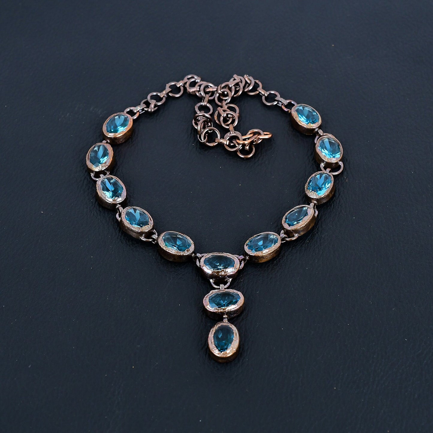 Blue Topaz Gemstone Necklace