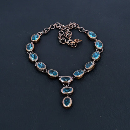 Blue Topaz Gemstone Necklace