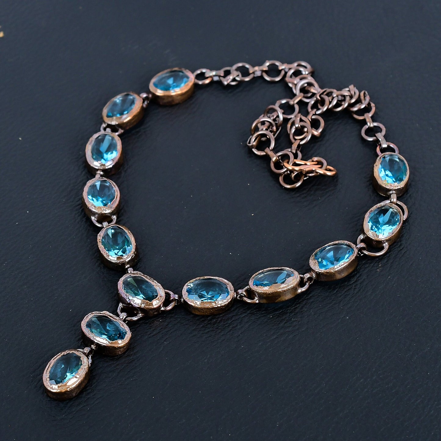 Blue Topaz Gemstone Necklace