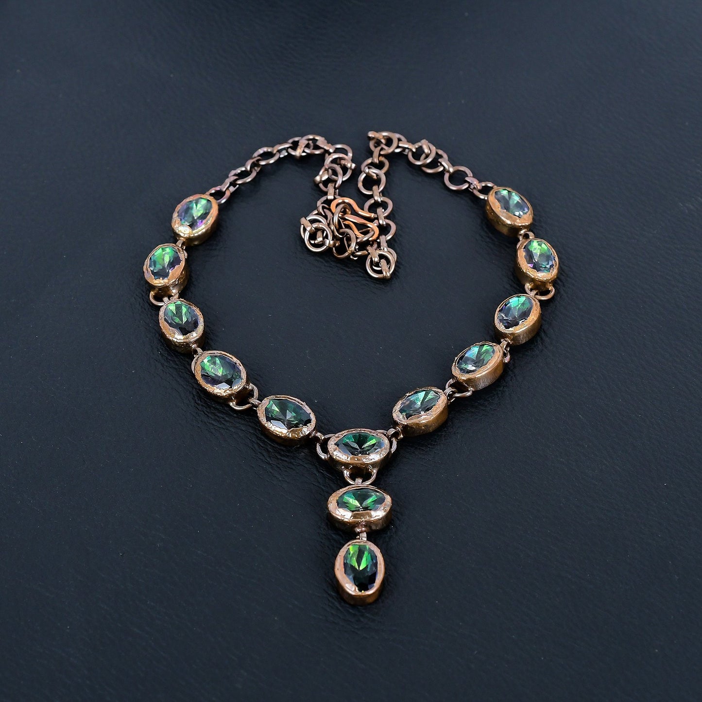 Rainbow Mystic Topaz Gemstone Necklace