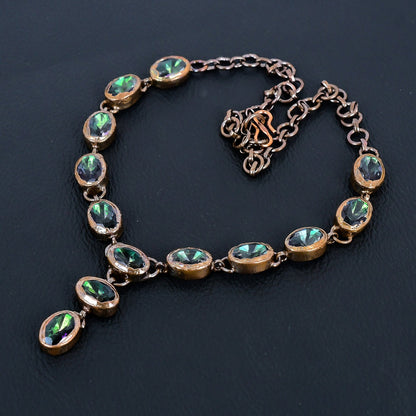 Rainbow Mystic Topaz Gemstone Necklace