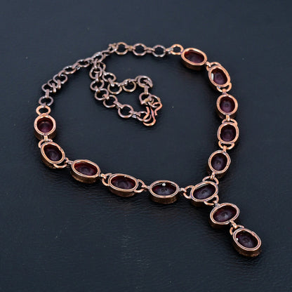Red Ruby Gemstone Necklace