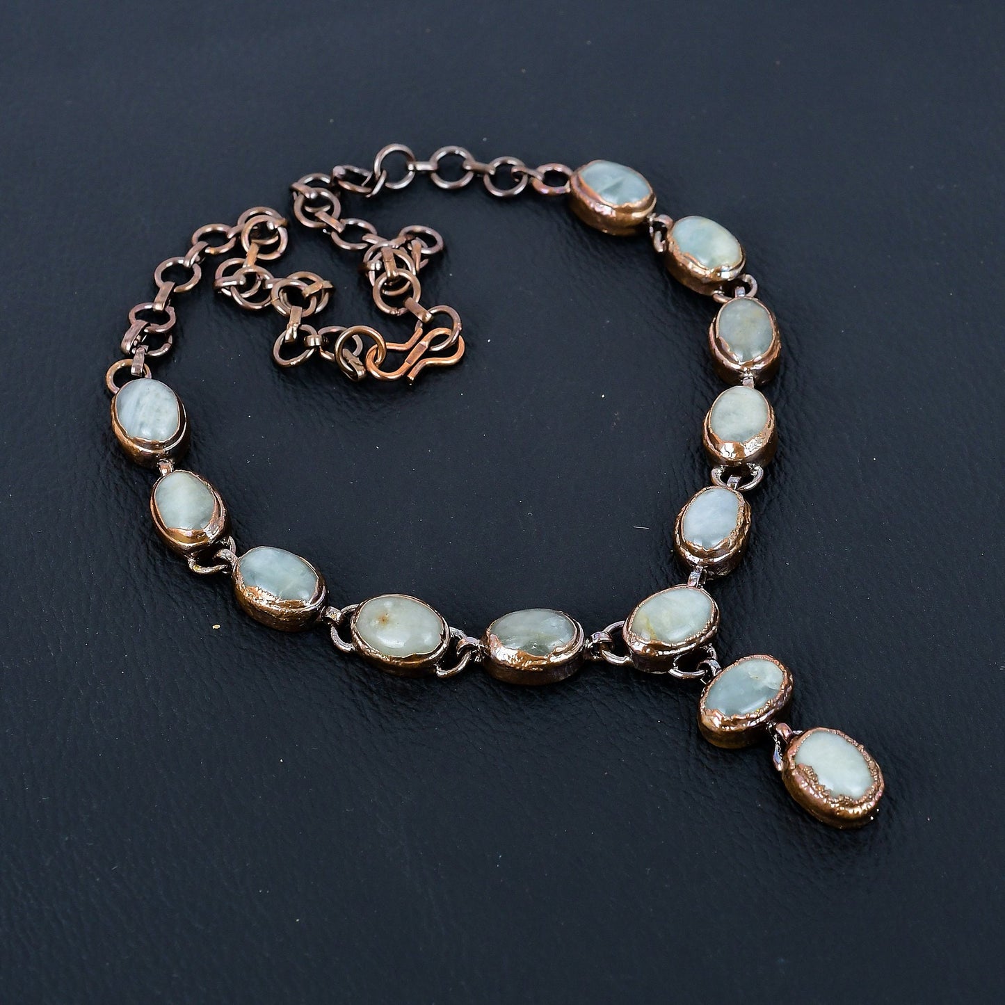 Blue Aquamarine Gemstone Necklace