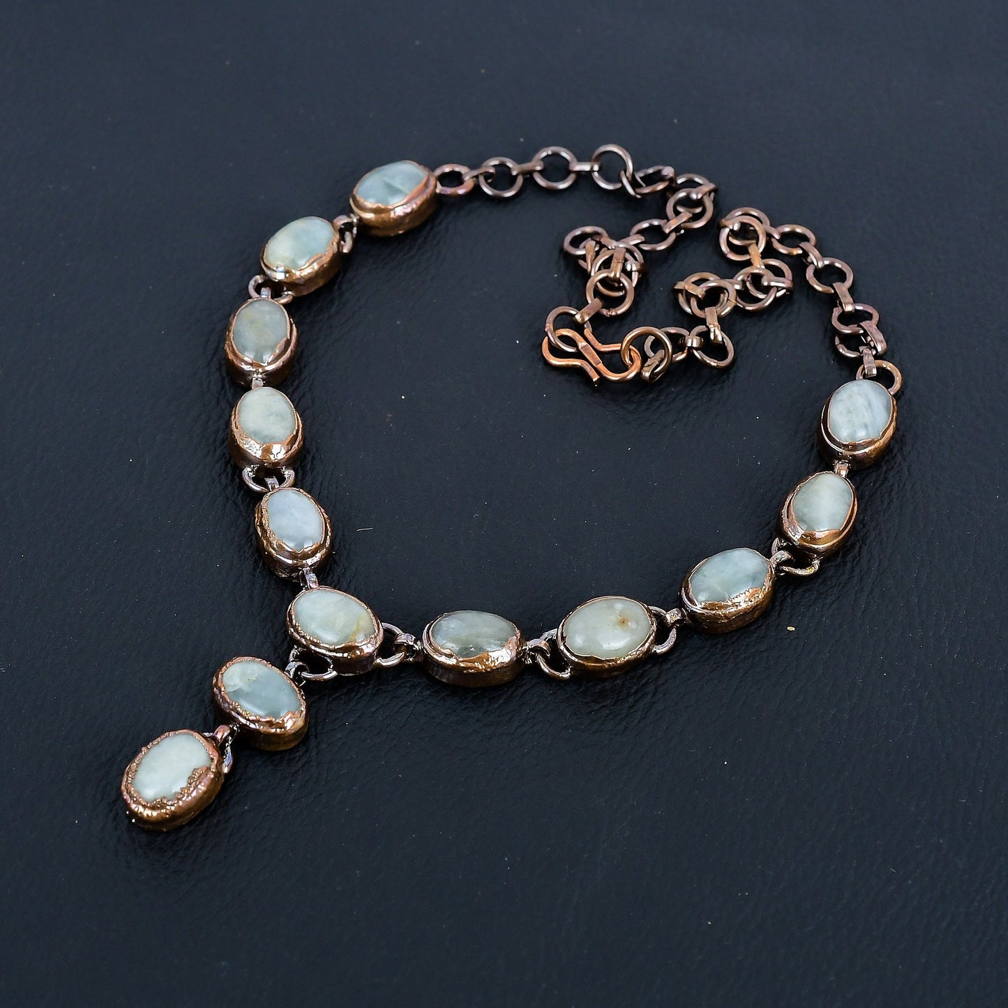 Blue Aquamarine Gemstone Necklace