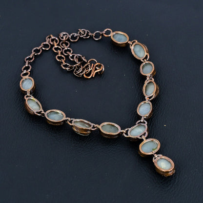 Blue Aquamarine Gemstone Necklace