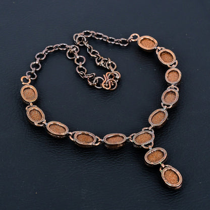 Orange Sunstone Gemstone Necklace
