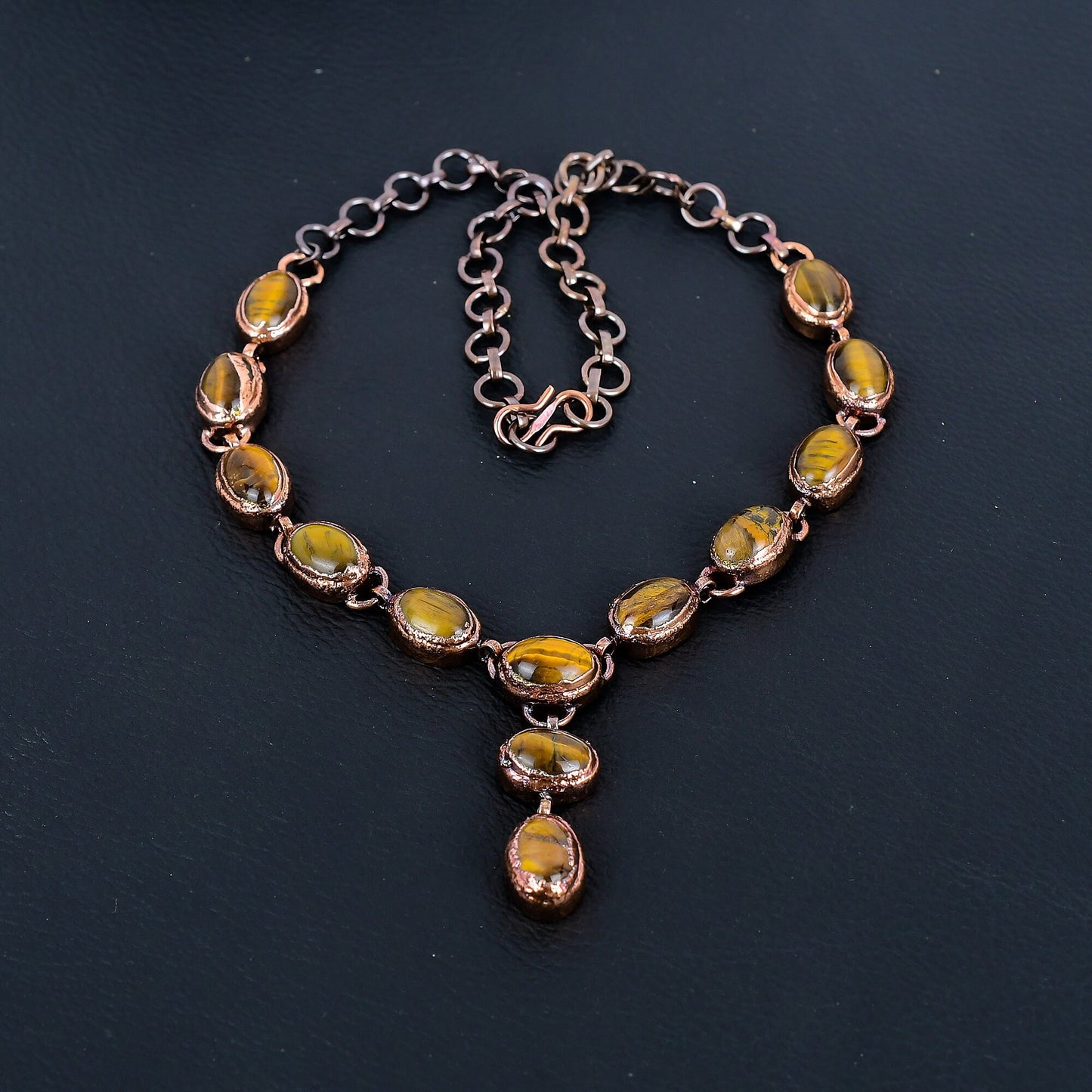 Golden Brown Tiger Eye Gemstone Necklace