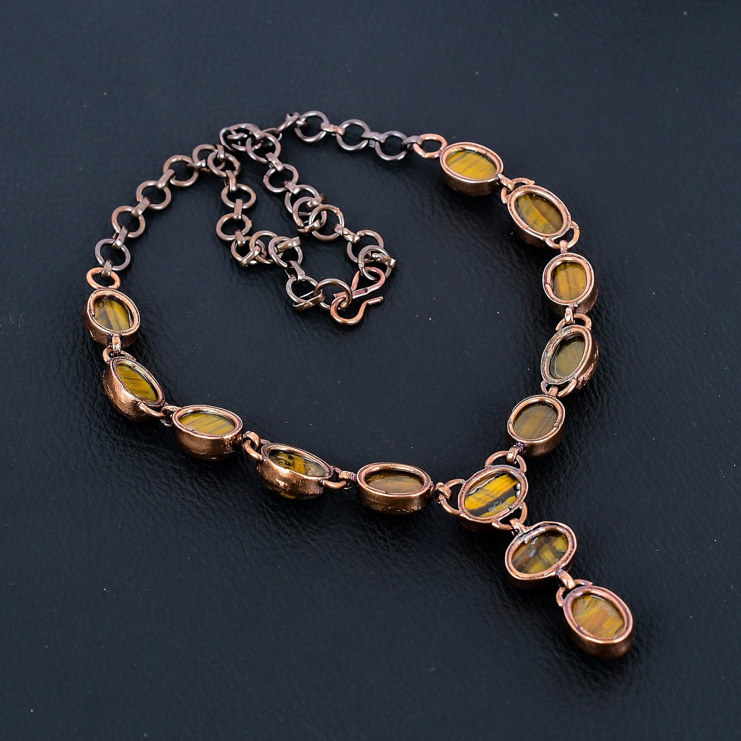 Golden Brown Tiger Eye Gemstone Necklace