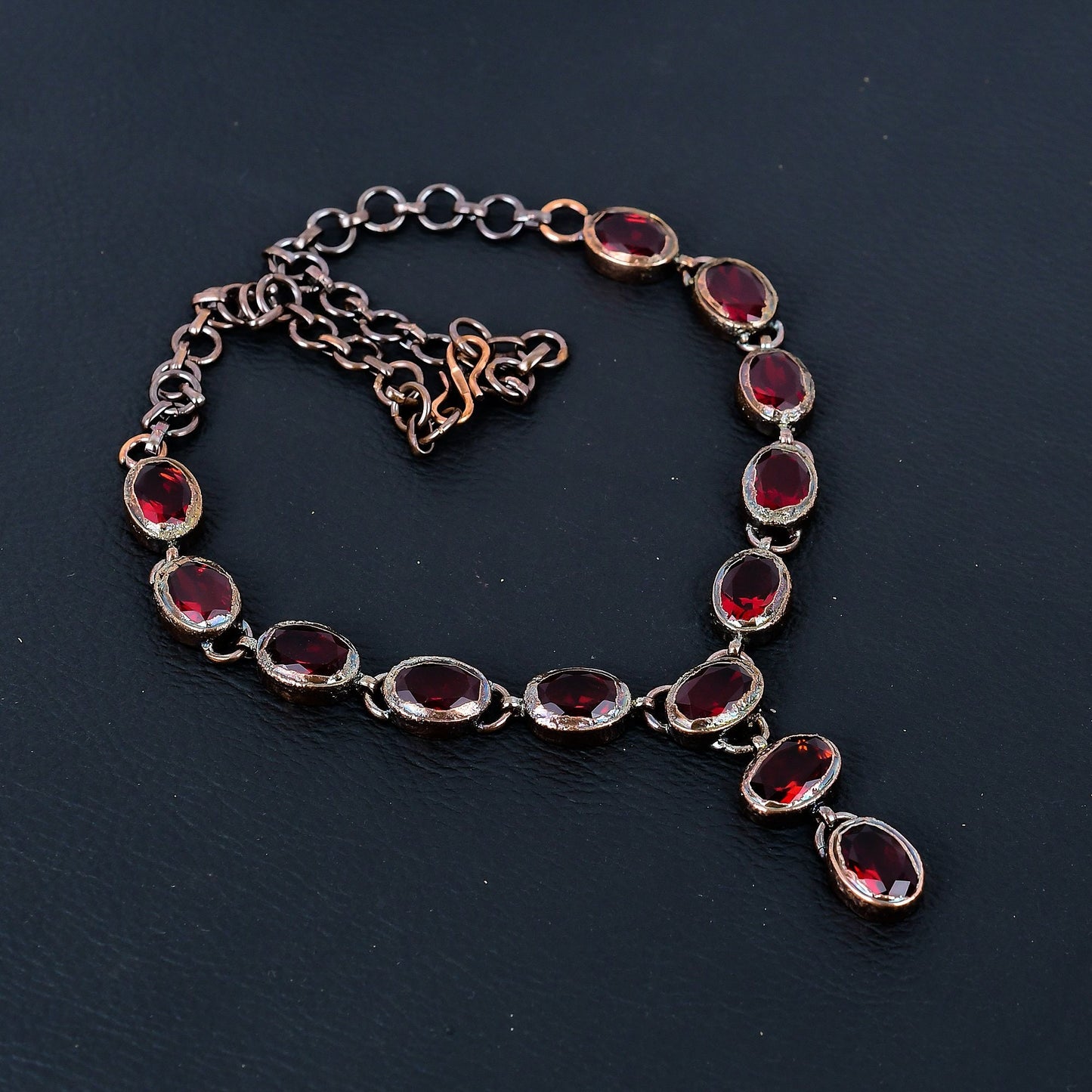 Red Garnet Gemstone Necklace