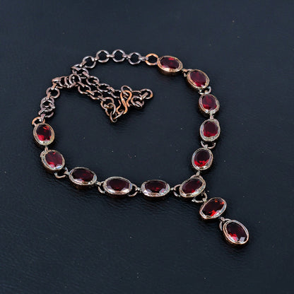 Red Garnet Gemstone Necklace