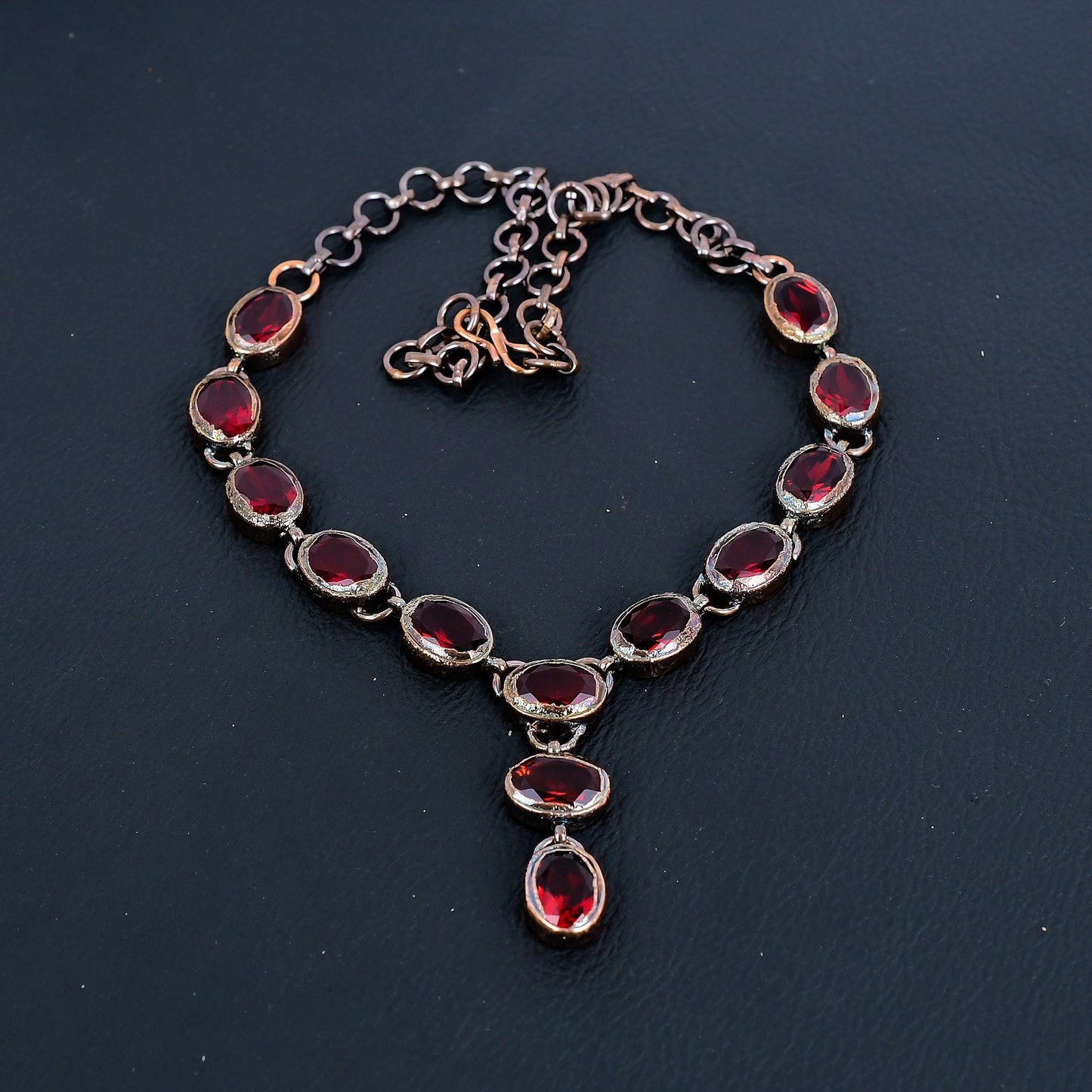Red Garnet Gemstone Necklace