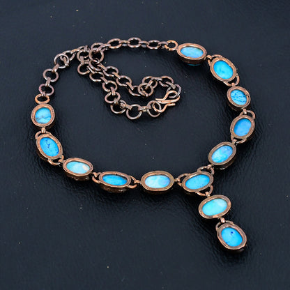 Turquoise Gemstone Copper Necklace