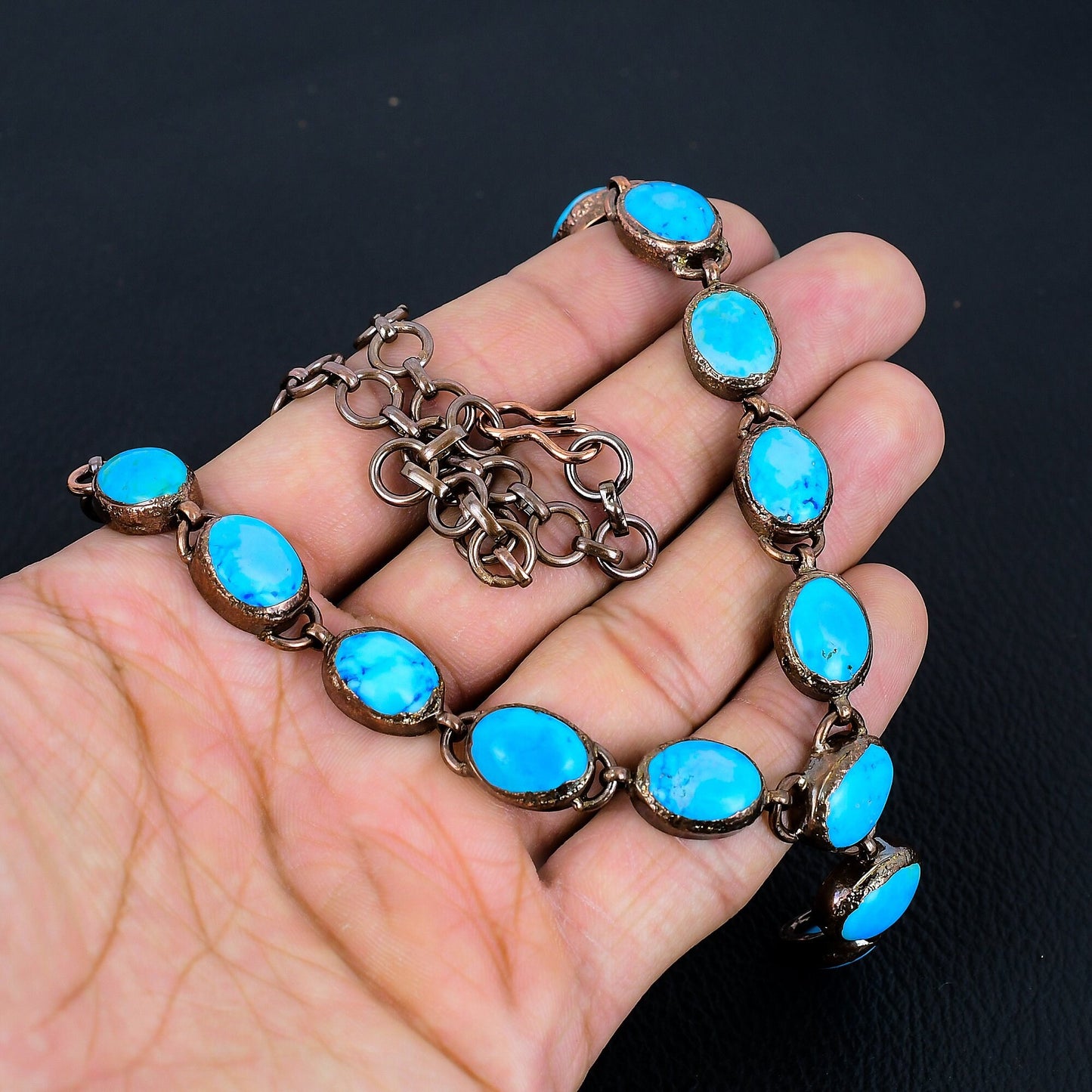 Turquoise Gemstone Copper Necklace