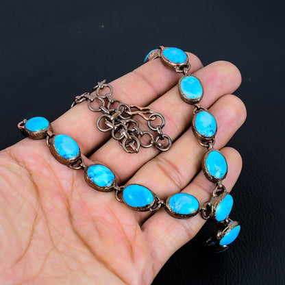 Turquoise Gemstone Copper Necklace