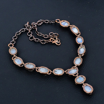 Rainbow Moonstone Gemstone Necklace