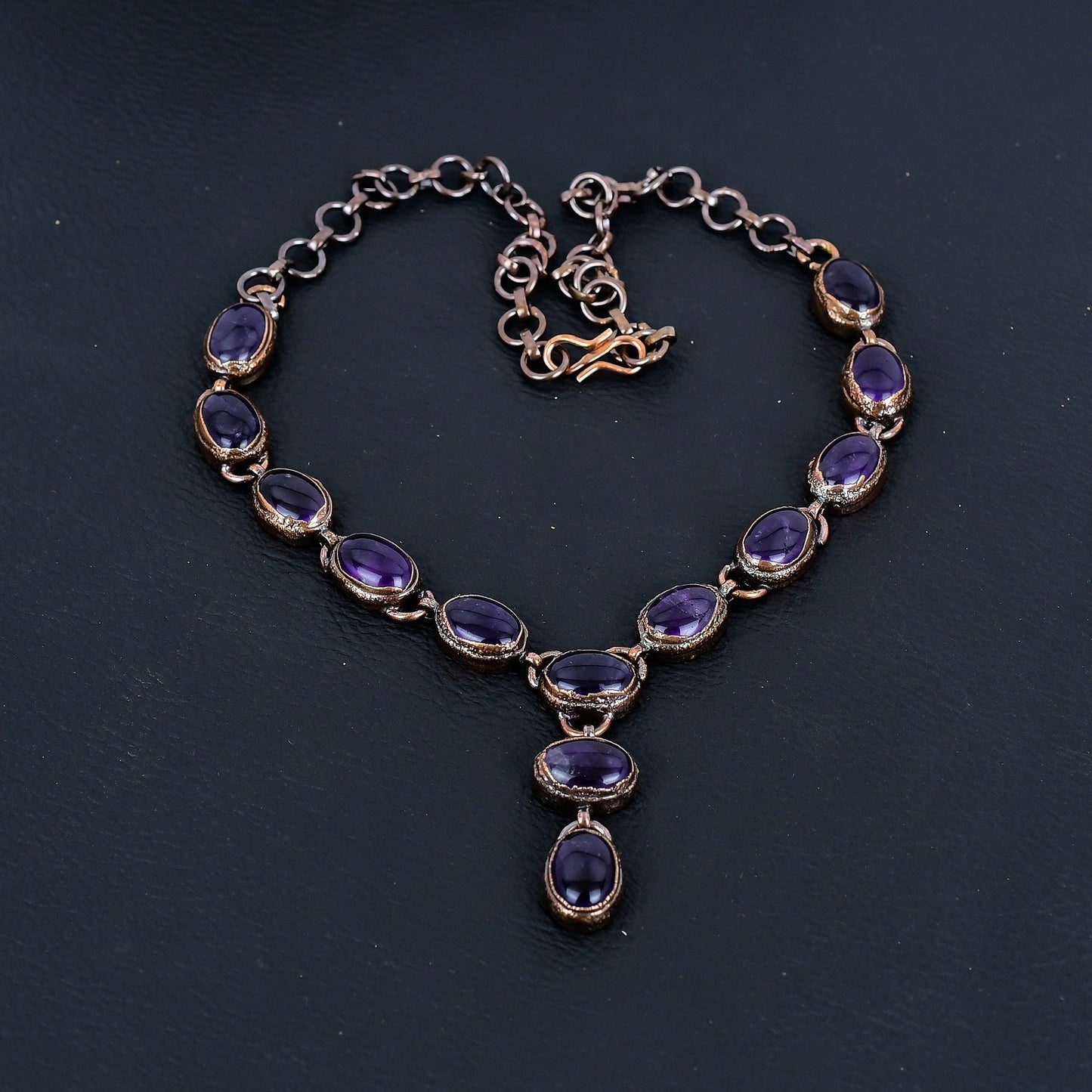 Purple Amethyst Gemstone Necklace