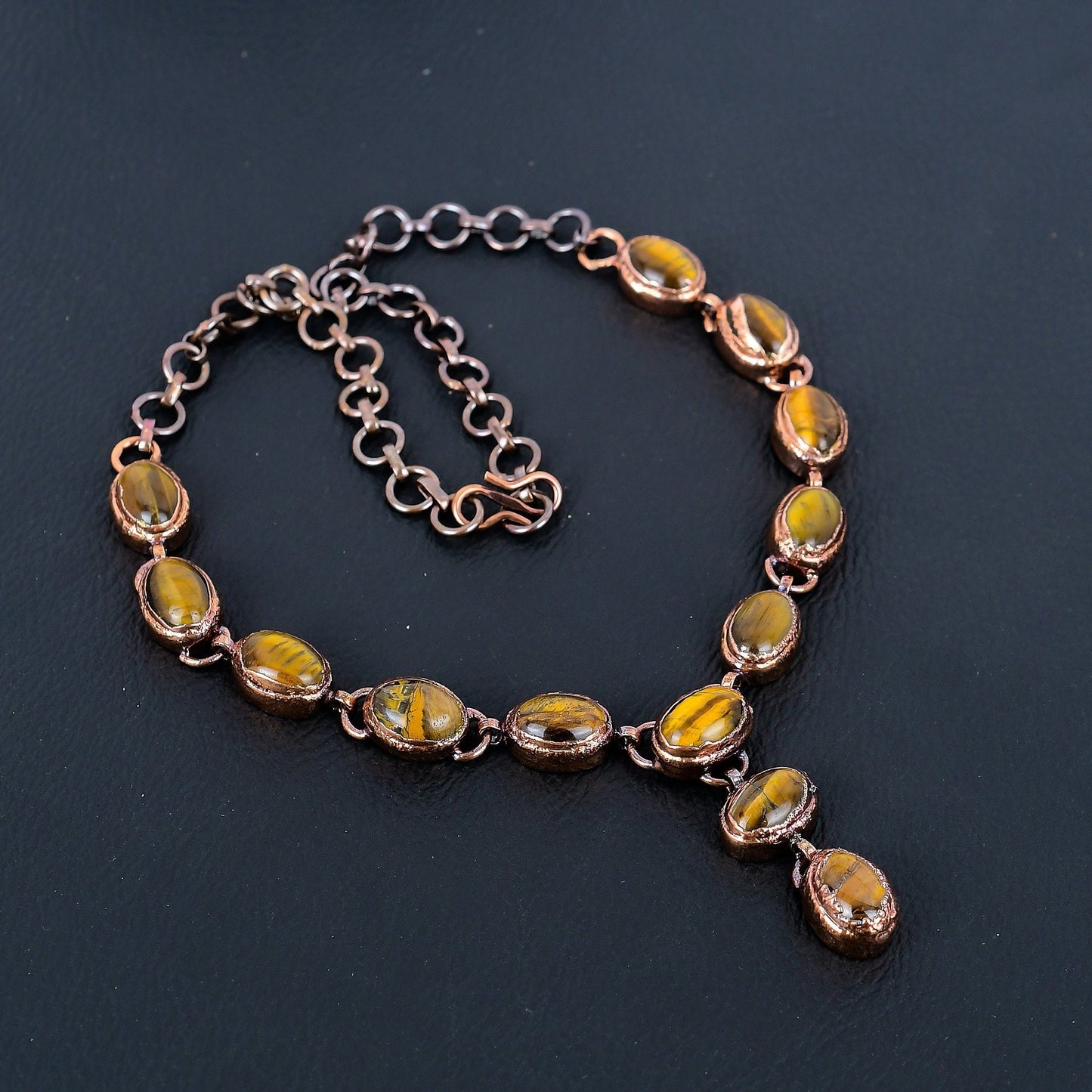 Golden Brown Tiger Eye Gemstone Necklace