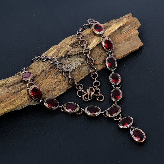 Red Garnet Gemstone Necklace