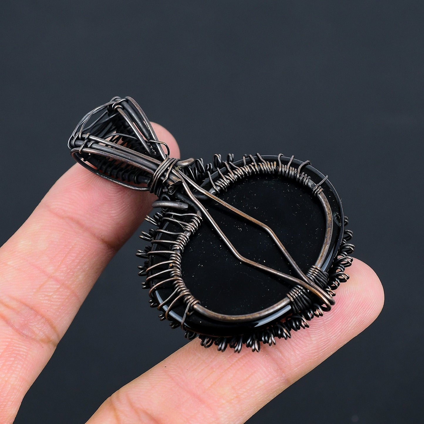 Black Onyx Gemstone Pendant