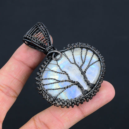 Rainbow Moonstone Gemstone Pendant