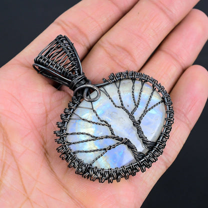 Rainbow Moonstone Gemstone Pendant