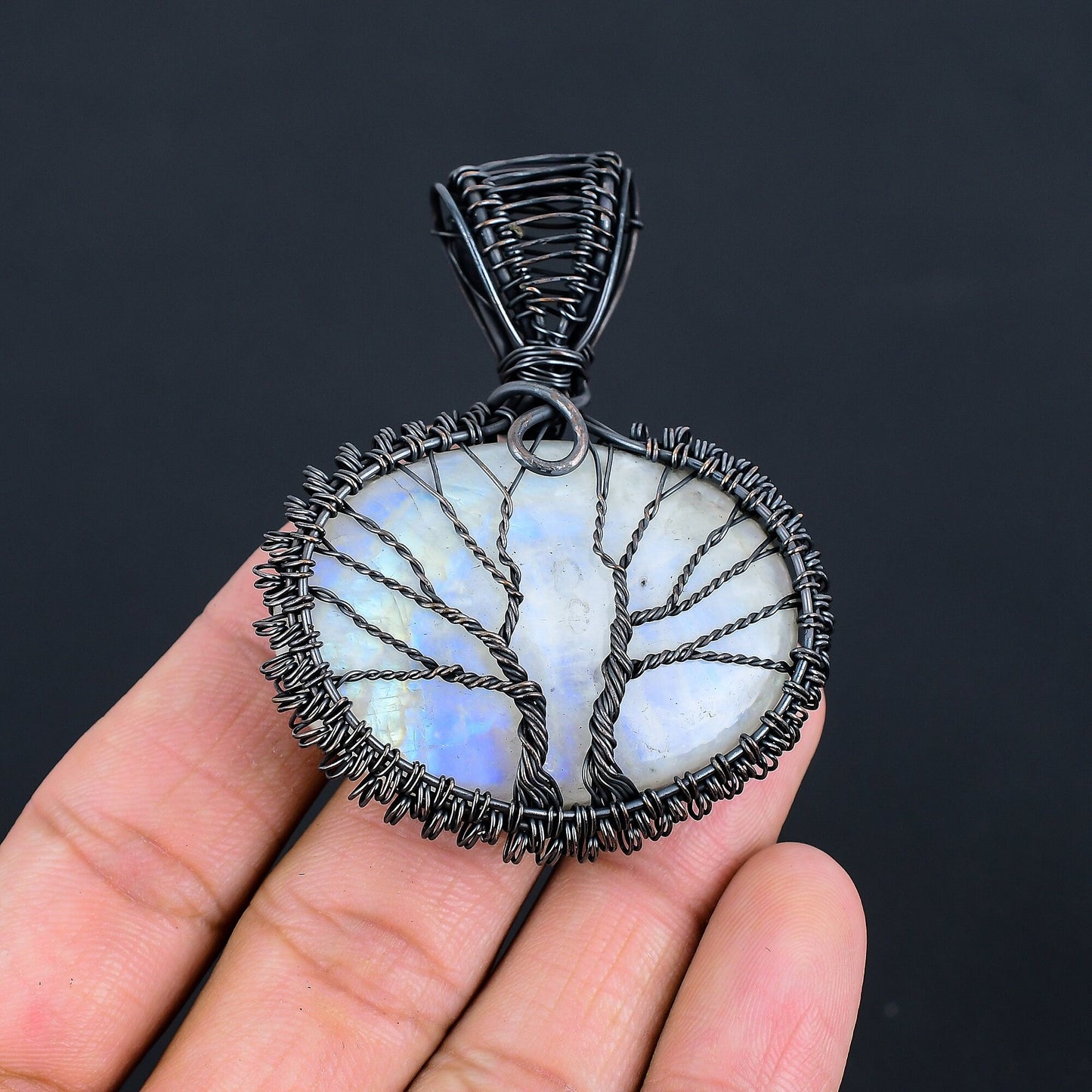 Rainbow Moonstone Gemstone Pendant