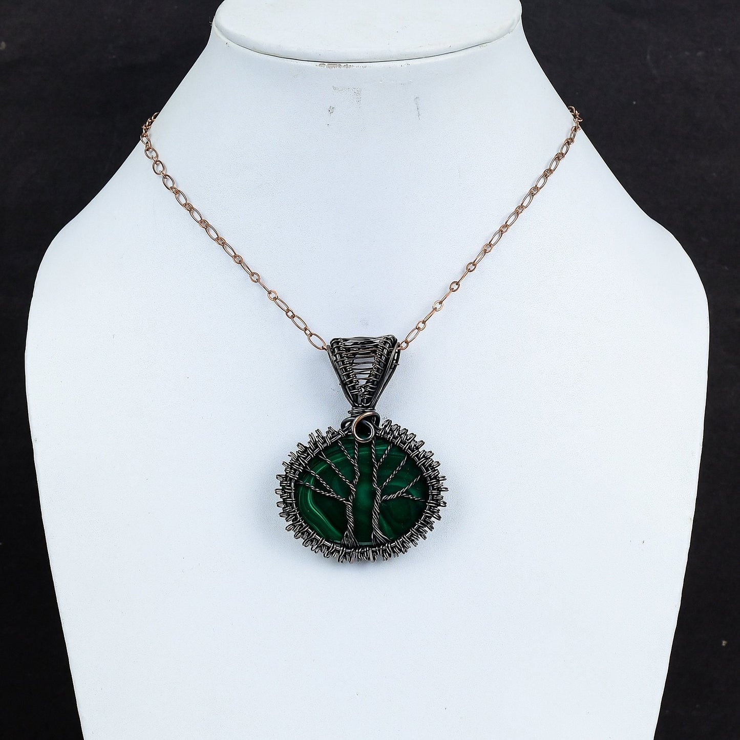 Green Malachite Gemstone Pendant
