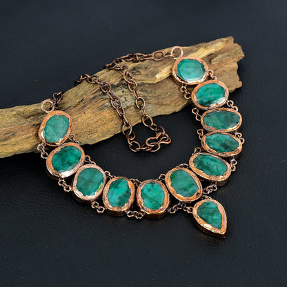 Green Zambian Emerald Gemstone Necklace