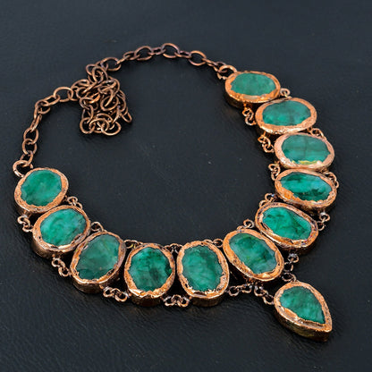 Green Zambian Emerald Gemstone Necklace
