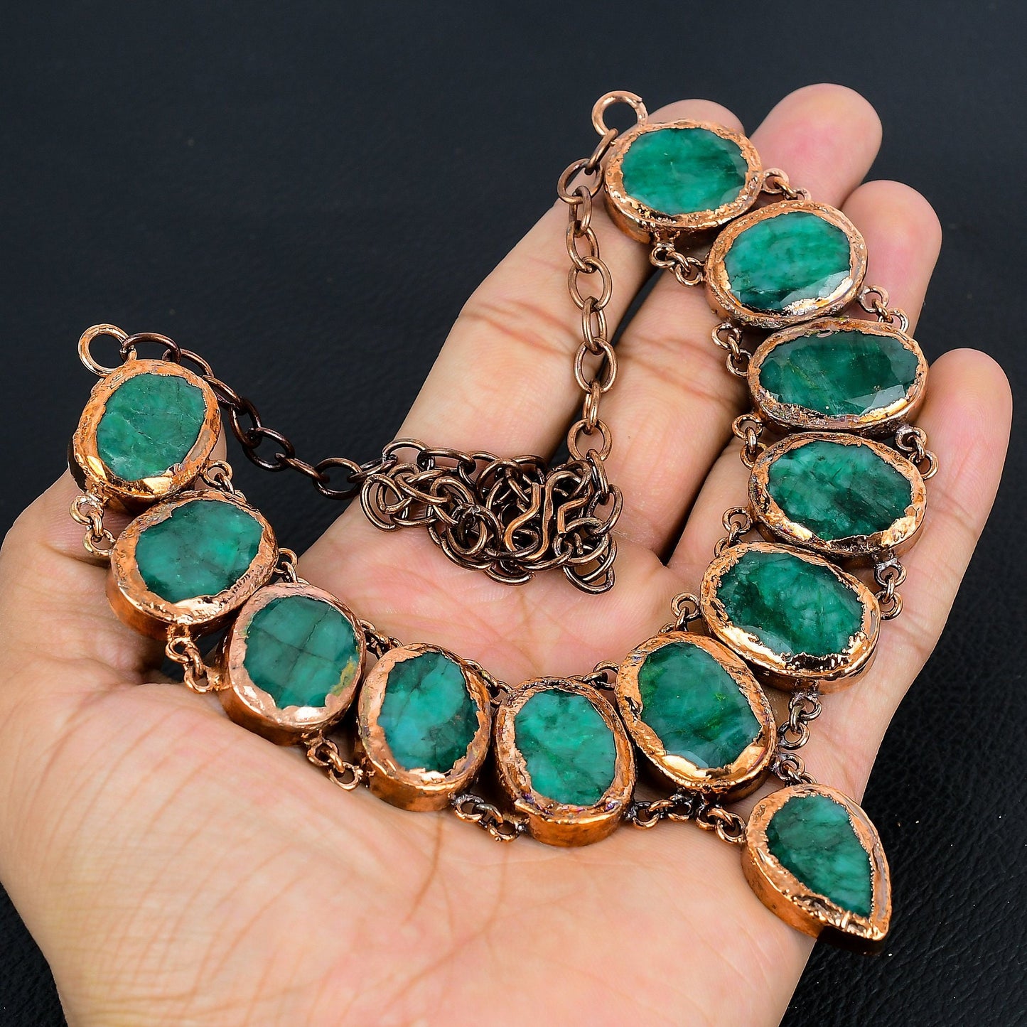 Green Zambian Emerald Gemstone Necklace