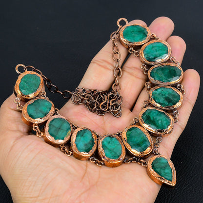 Green Zambian Emerald Gemstone Necklace