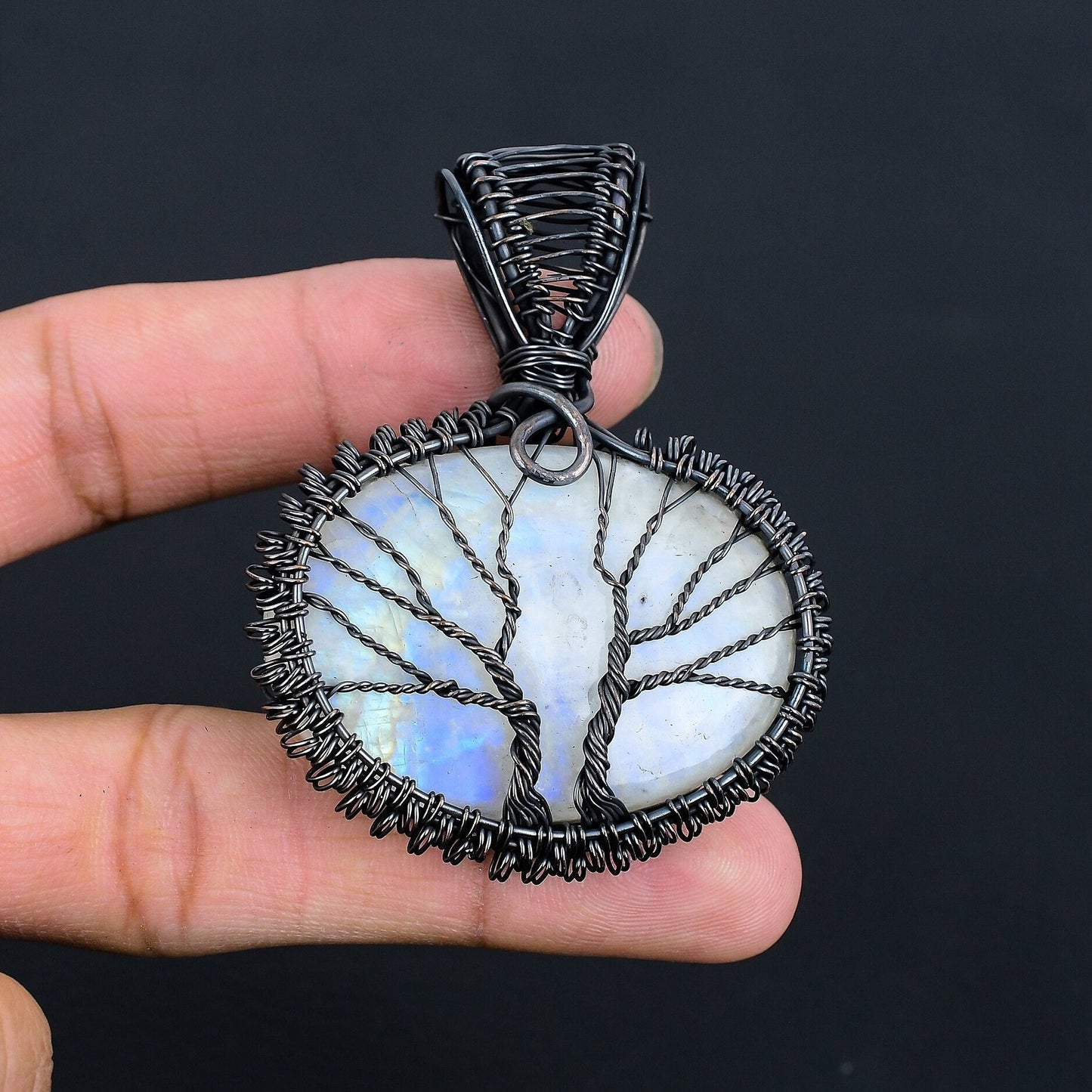 Rainbow Moonstone Gemstone Pendant