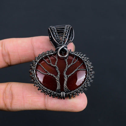 Orange Carnelian Gemstone Pendant