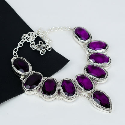 Pink Amethyst Gemstone Necklace