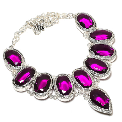 Pink Amethyst Gemstone Necklace