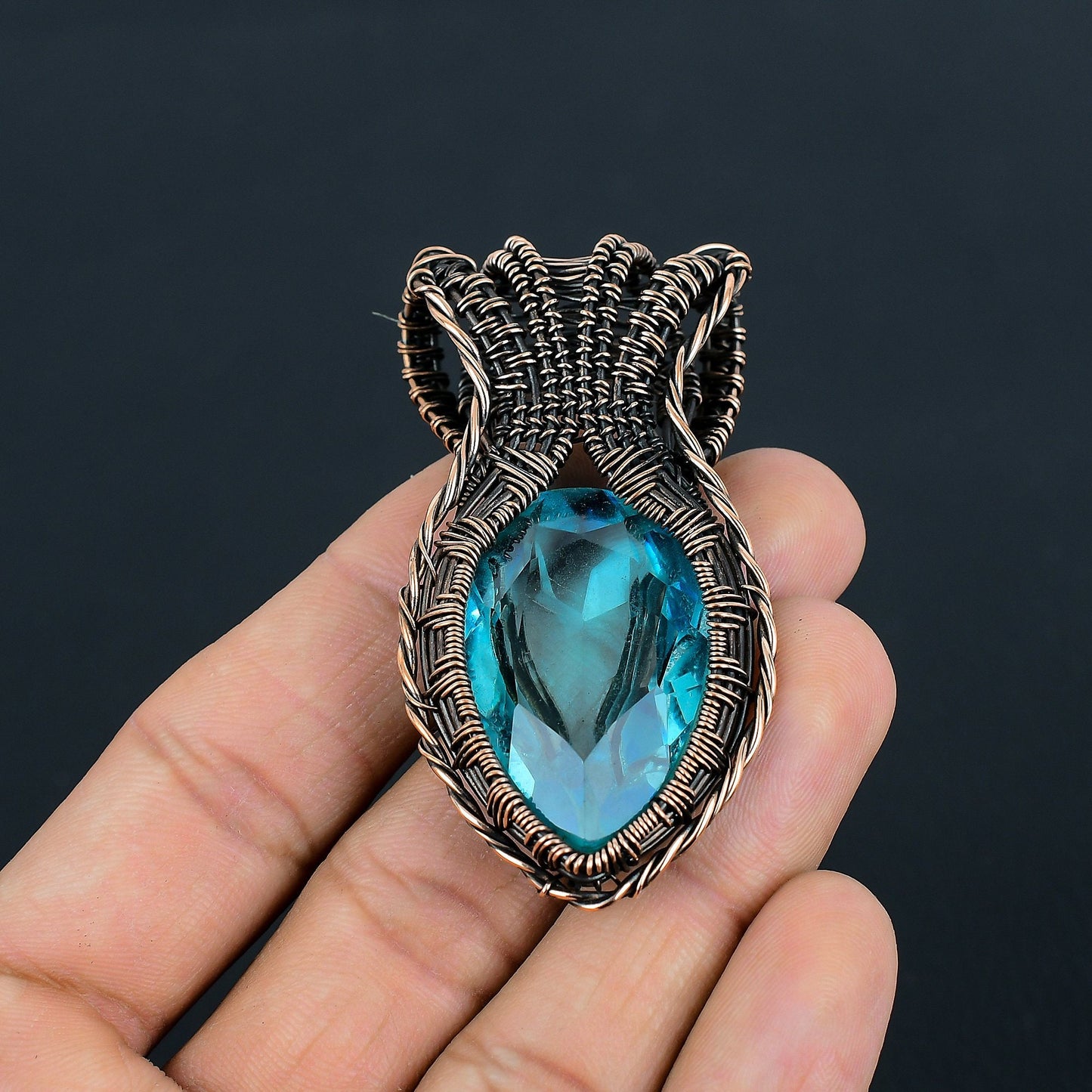 Blue Topaz Gemstone Pendant