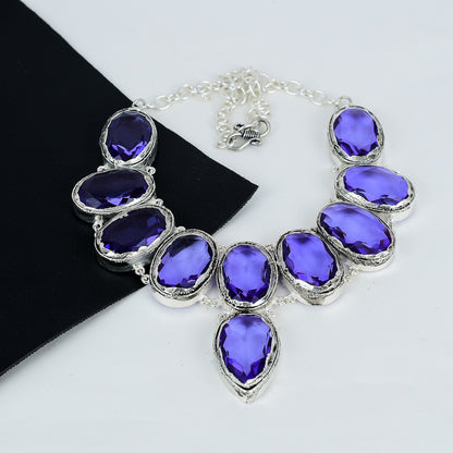 Blue Iolite Gemstone Necklace