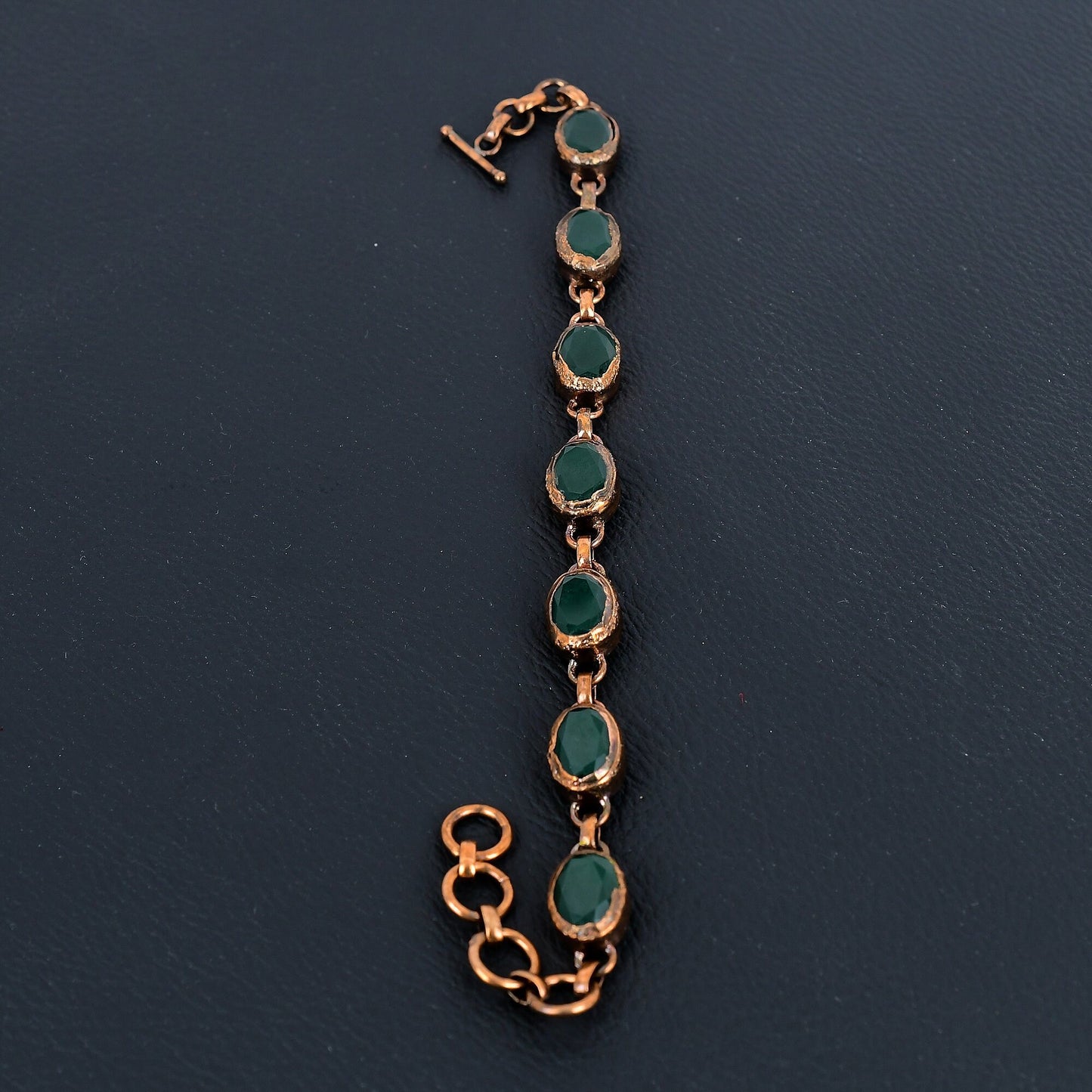 Green Emerald Gemstone Bracelet