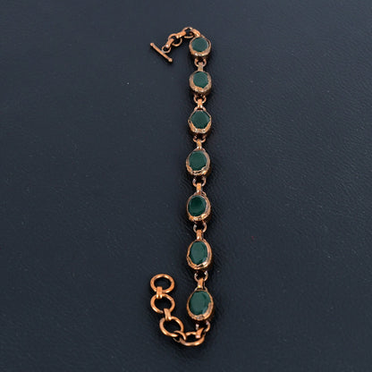 Green Emerald Gemstone Bracelet