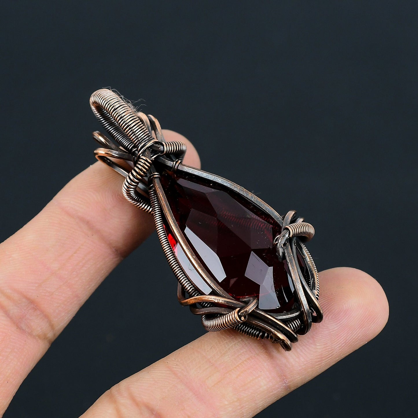 Red Garnet Gemstone Pendant