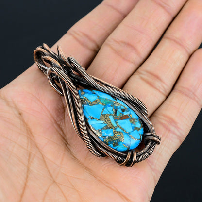 Blue Turquoise Gemstone Pendant