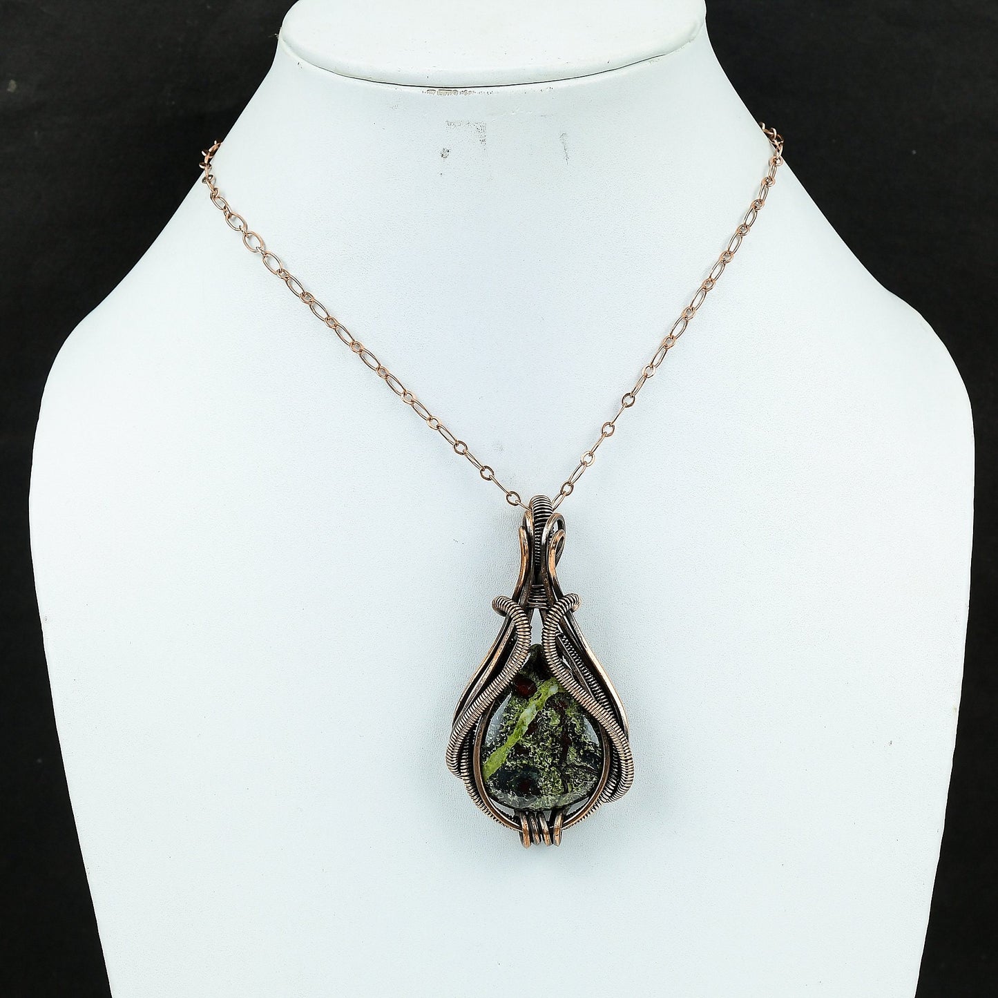 Green Bloodstone Gemstone Pendant