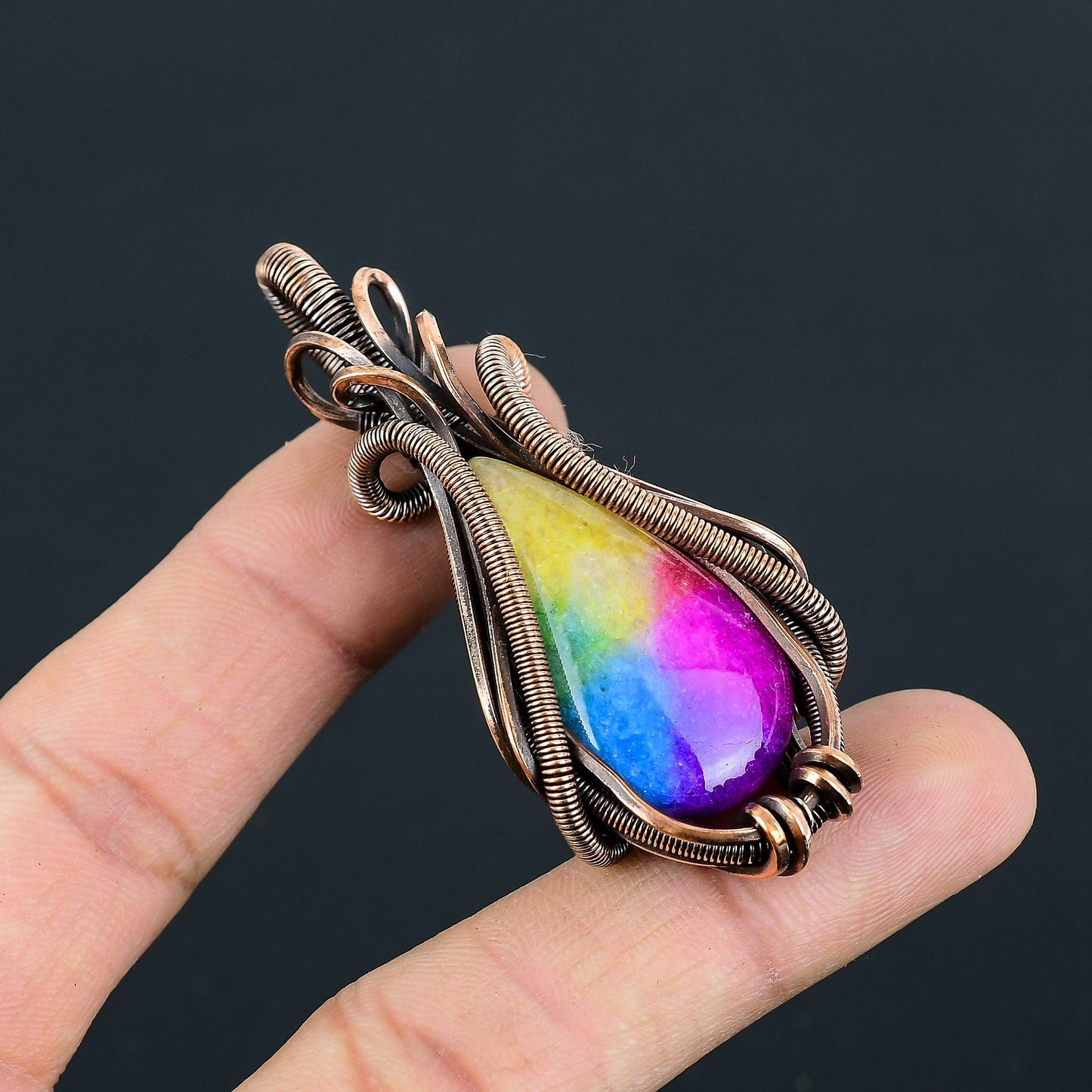 Rainbow Solar Quartz Gemstone Pendant