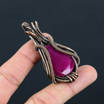 Kashmiri Red Ruby Gemstone Pendant