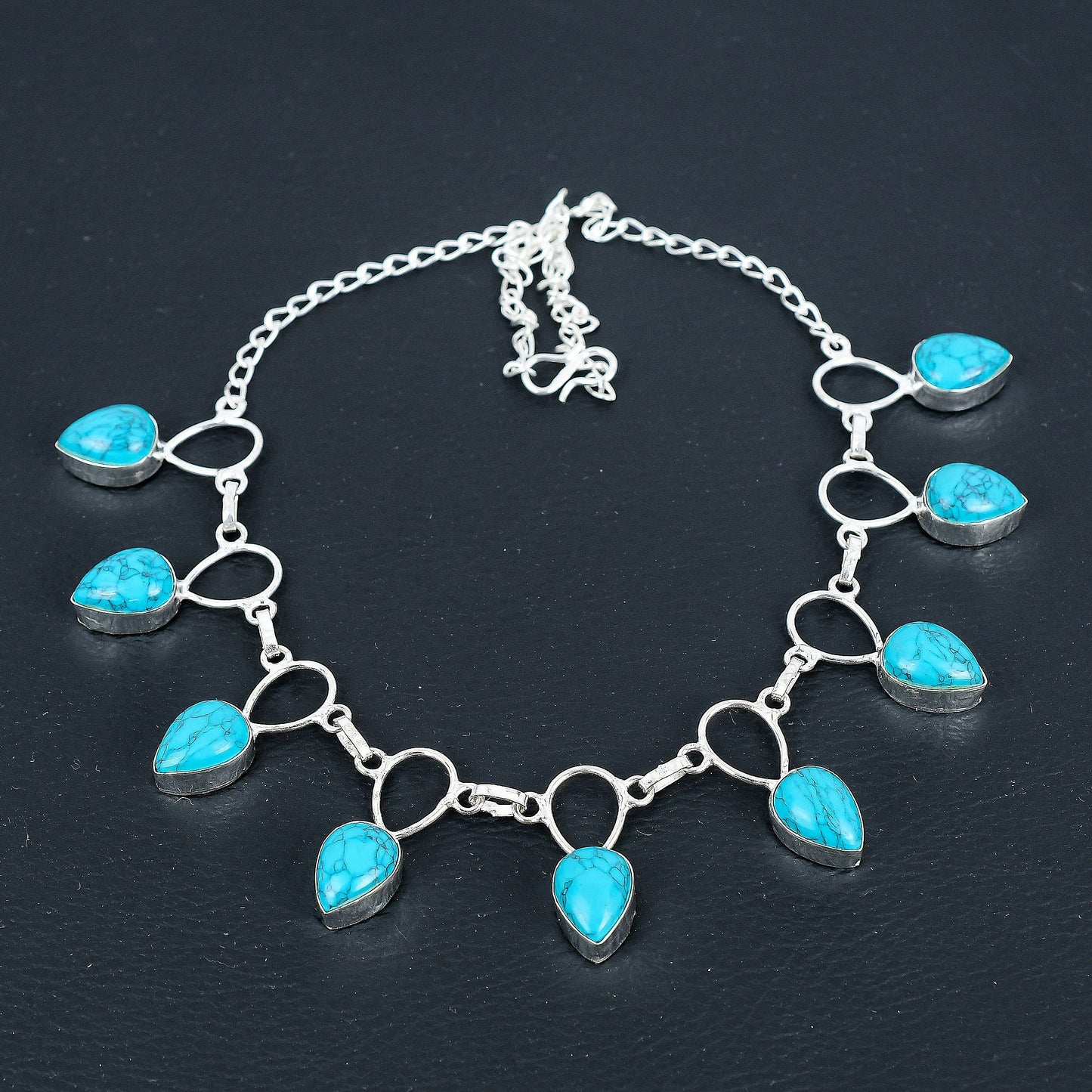 Dainty Turquoise Silver Necklace
